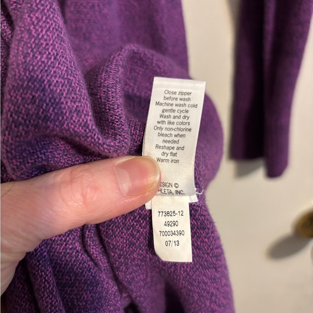 EUC Athleta Sochi Cowl Neck Sweater Vest | Purple (raspberry) | Size Medium - Picture 2 of 14